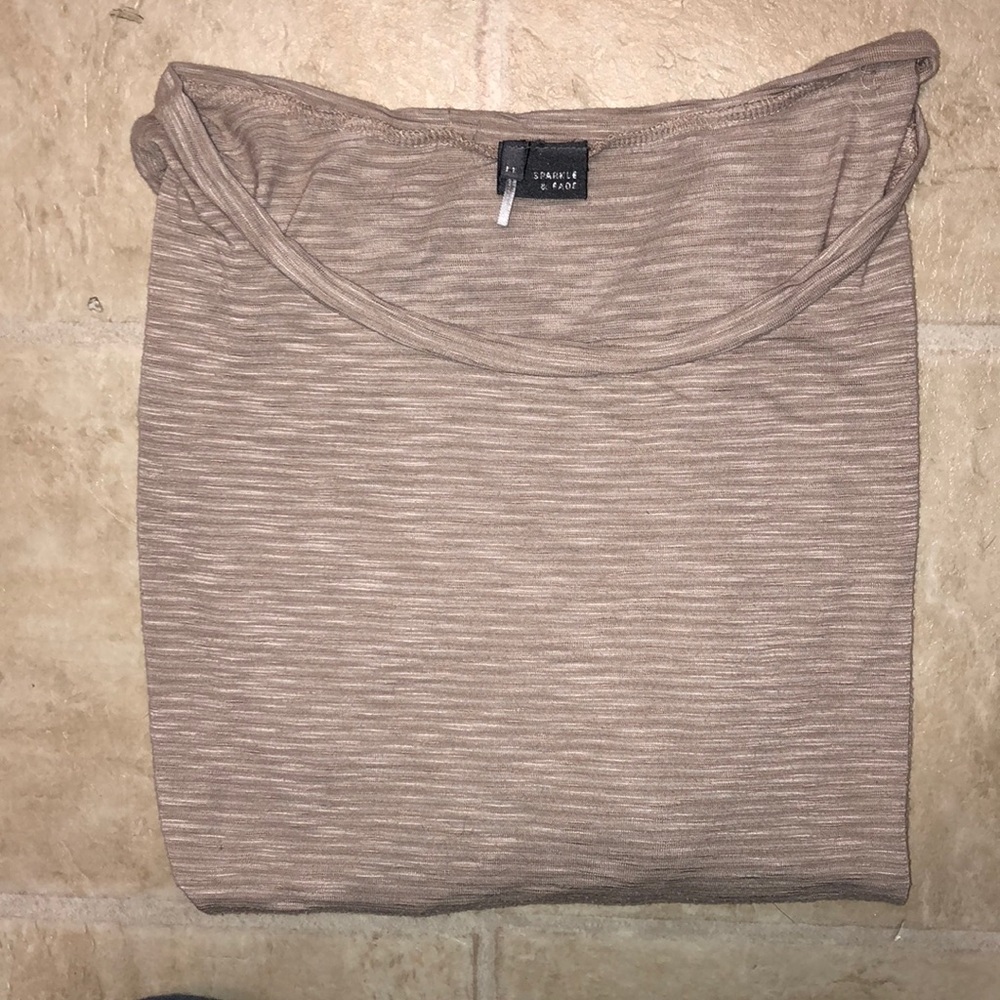 Sparkle & Fade tan 1/2 sleeve shirt